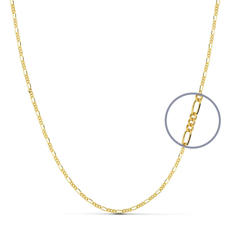 Cadena Cartier Oro Amarillo Sólido 18K 3X1 45 Cm 12 mm 280 Gr