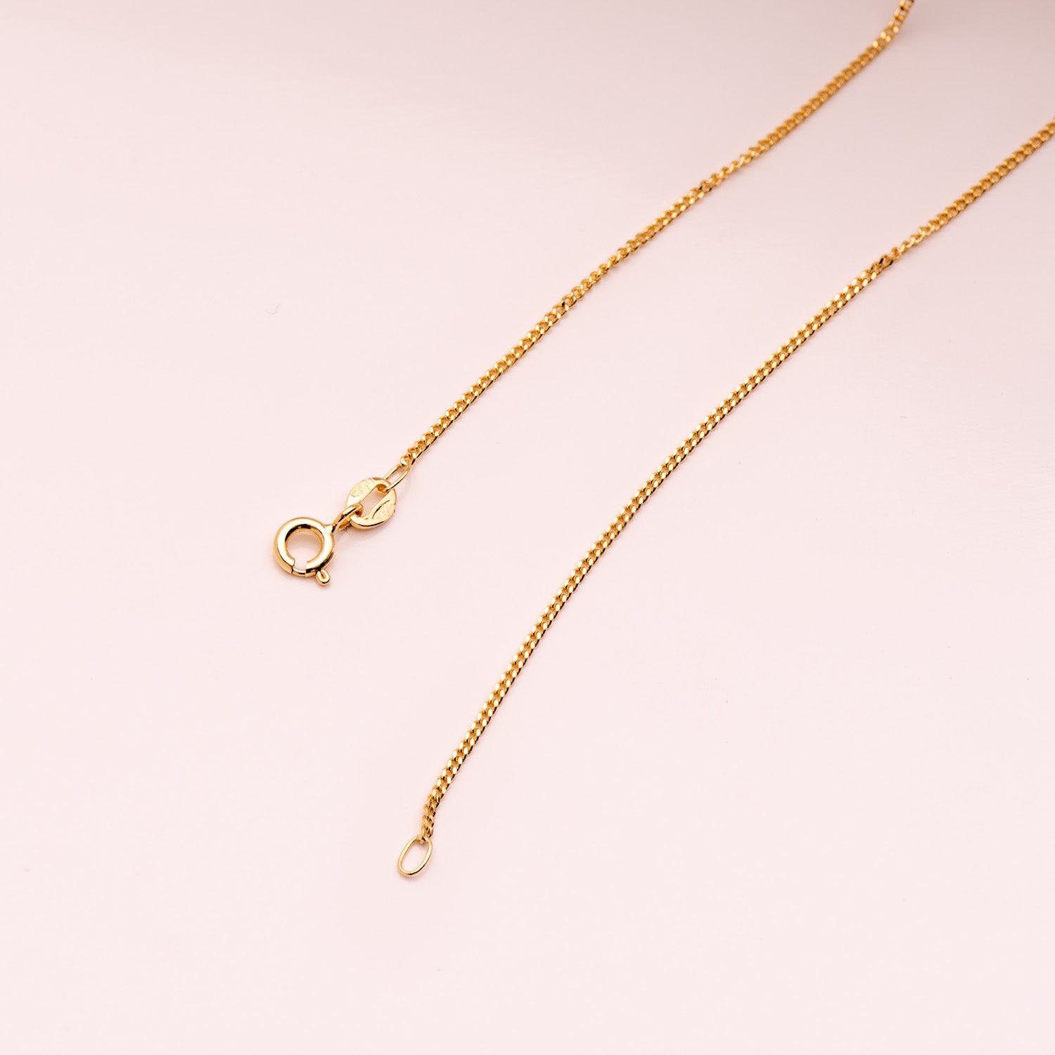 Cadena Bordillo Oro Amarillo 18K 50 Cm. 1mm