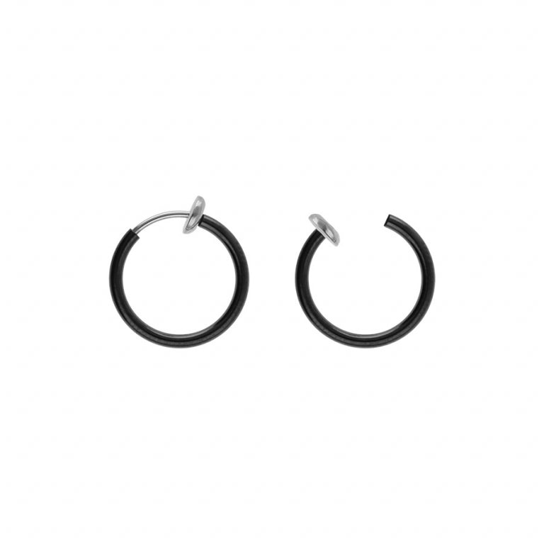 Circle Hoop Örhängen – Silver Steel | Azulin