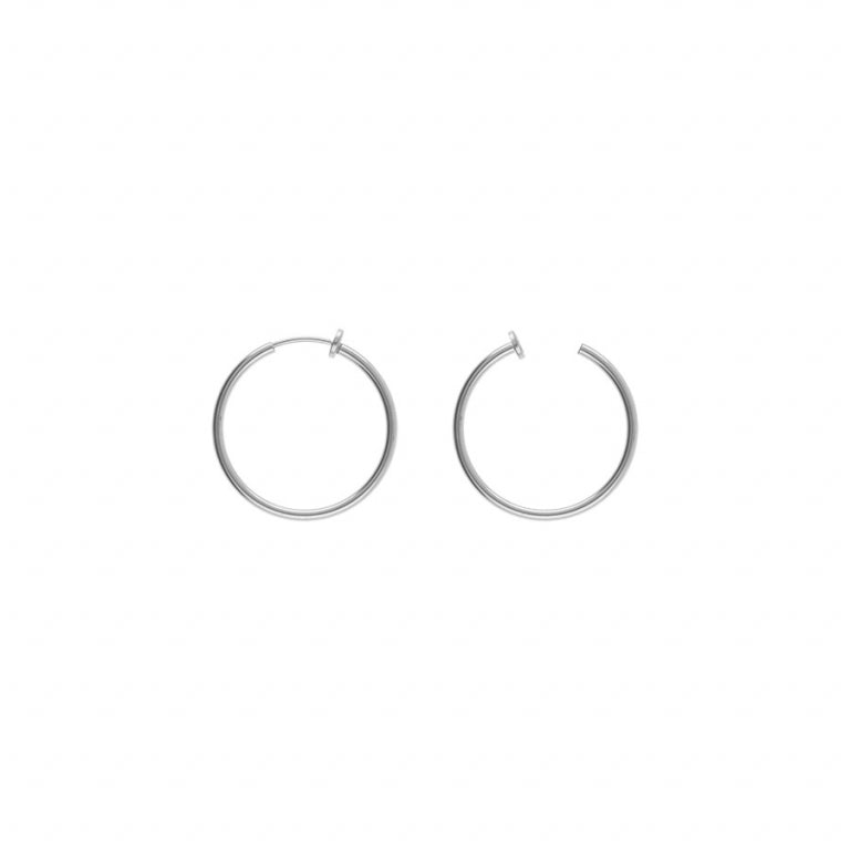 Tube Hoop Earrings – Silver Steel | Azuline