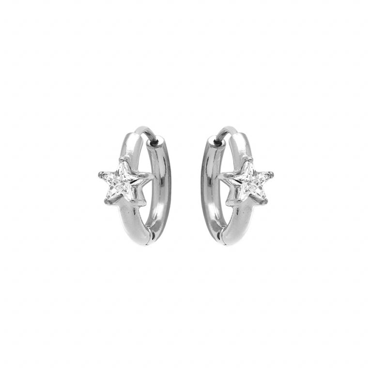 Etoile oorringen – zilver staal | Azulin-weergave 2