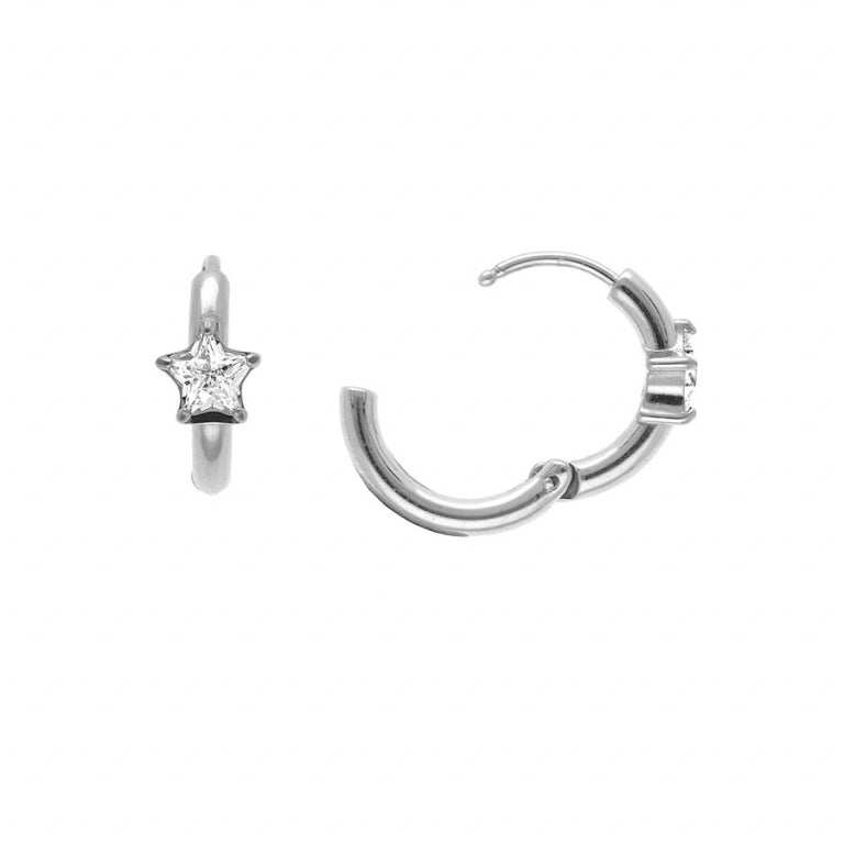 Etoile oorringen – zilver staal | Azulin
