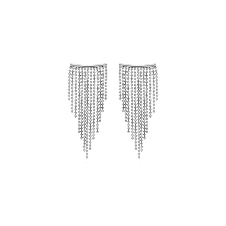 Boucles d’Oreilles Drapé – Acier Argenté | Azuline