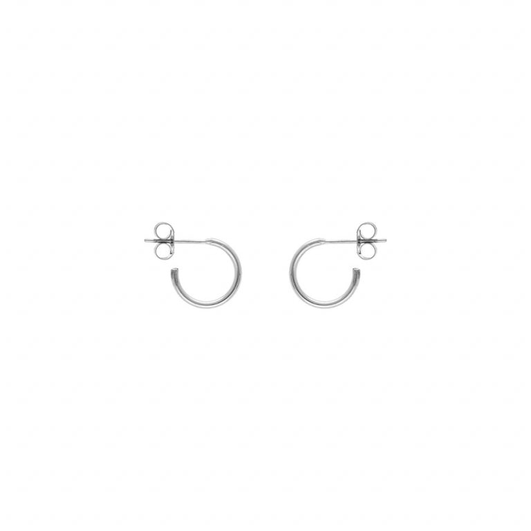 Circle Hoop Earrings – Silver Steel | Azuline