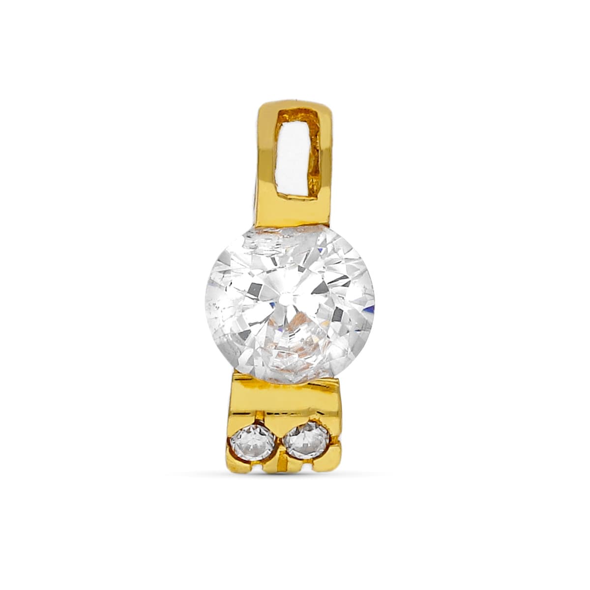 18K Geelgouden Hanger Zirkonia 11X5 mm