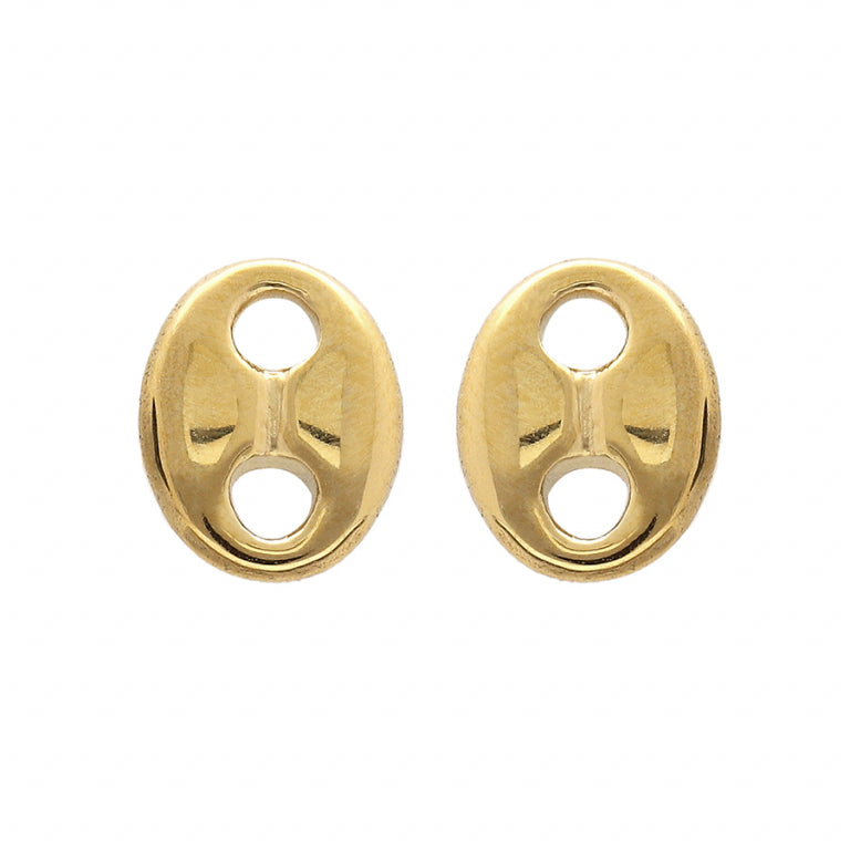 Mesh oorbellen – Gouden staal | Azulin