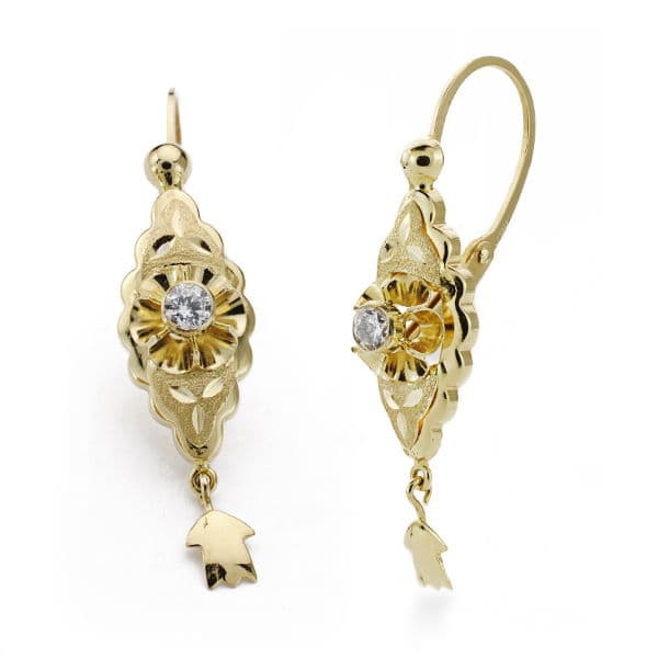 18K Boucles d'oreilles en Or . 28X8 mm
