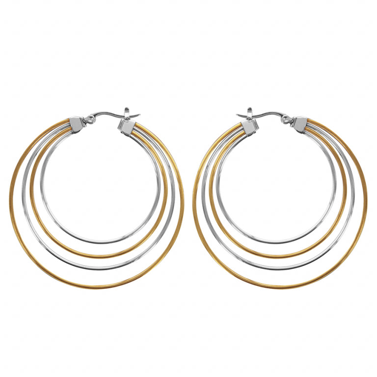 Circle Hoop Örhängen – Silver Steel | Azulin