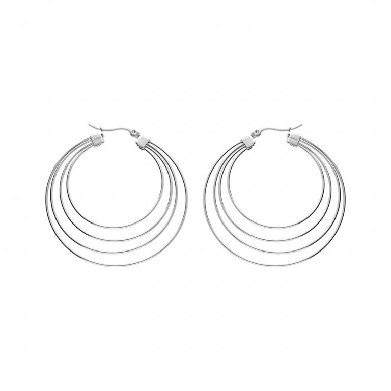 Wire Hoop Earrings – Silver Steel | Azuline