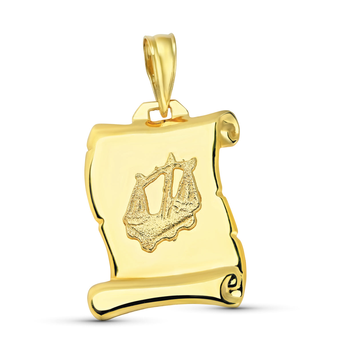 Parchemin Horoscope en Or Jaune 18K