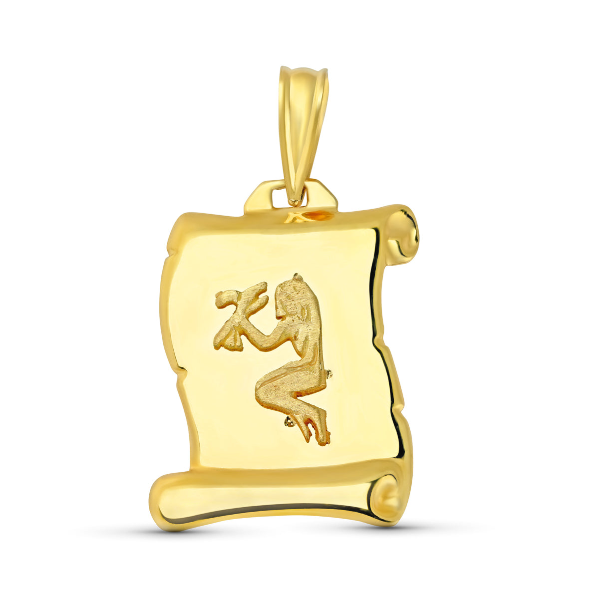 Horoscope Vierge en Or Jaune 18K Parchemin