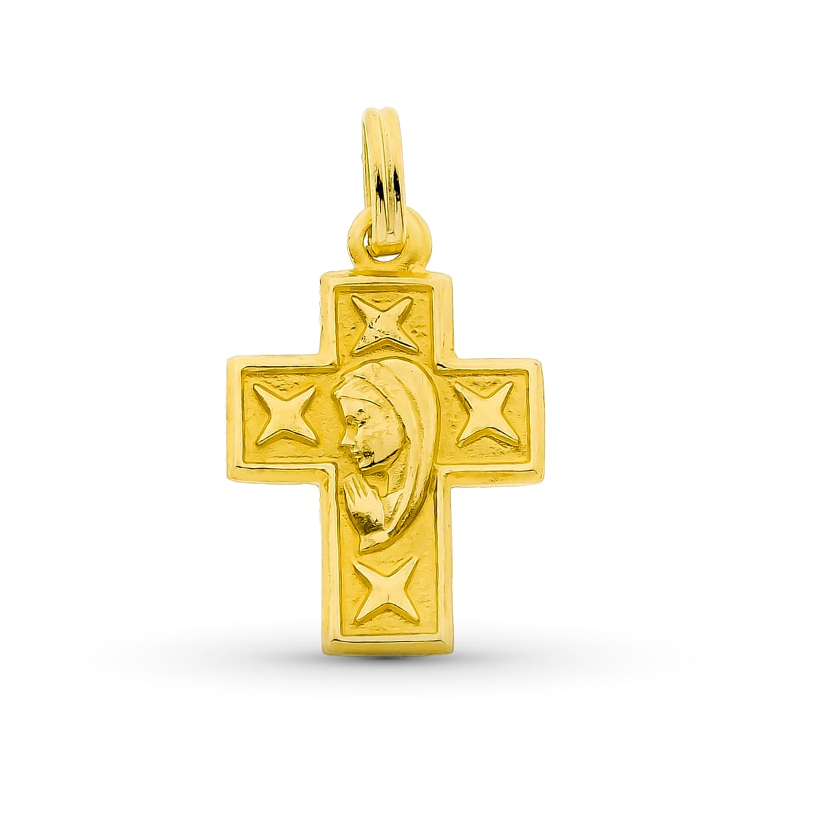 Virgin 18K Gult Gull Kors 23X16 mm