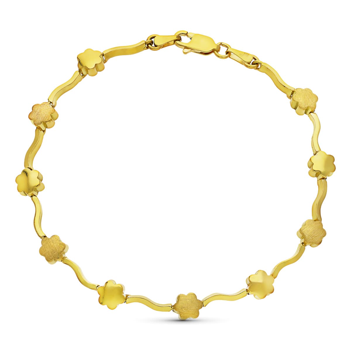 18 K gul guld blomst halskæde