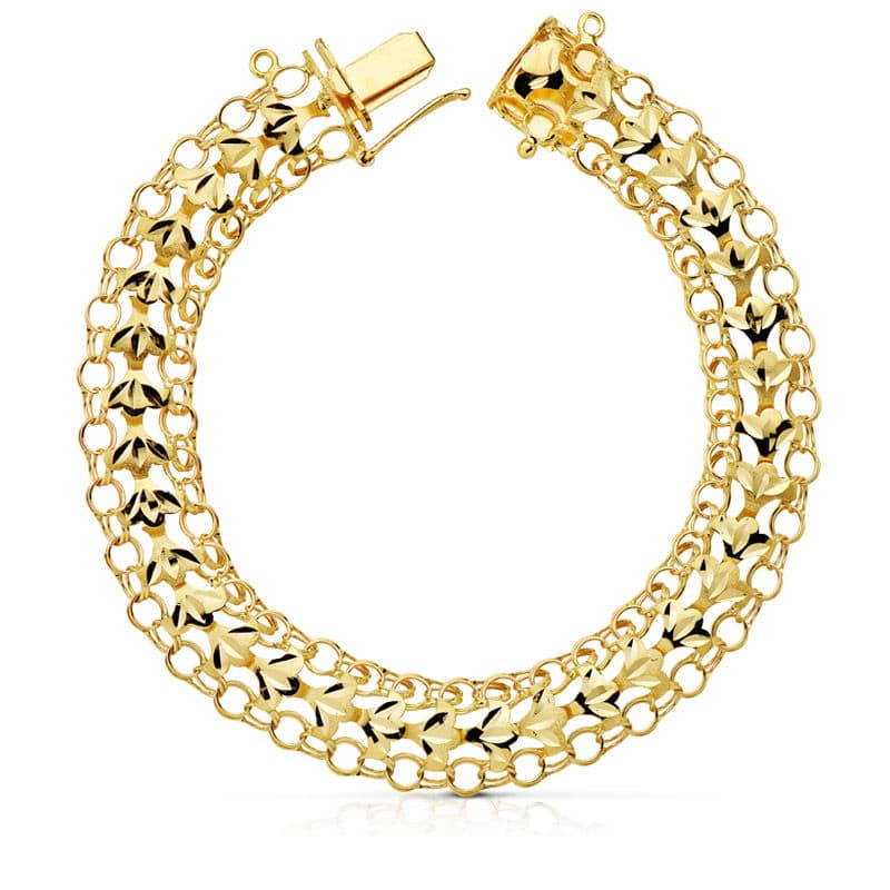 Prinsessarmband 18K Guld Guld 10 mm 20 Cm 1090 Gr