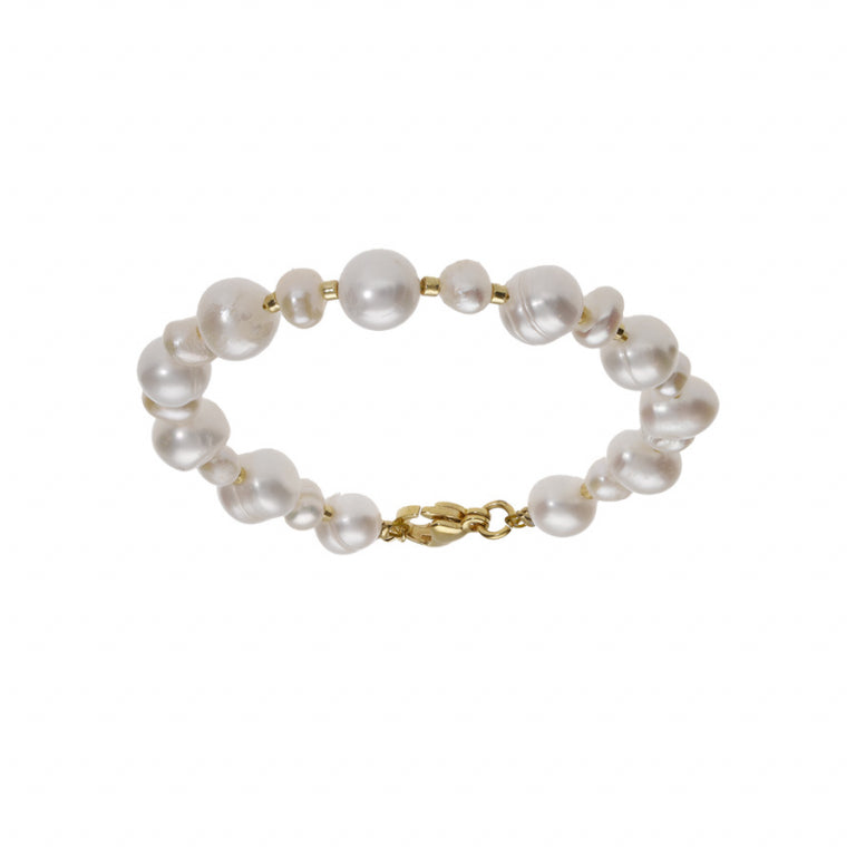 Kralenarmband – Gouden staal | Azulin