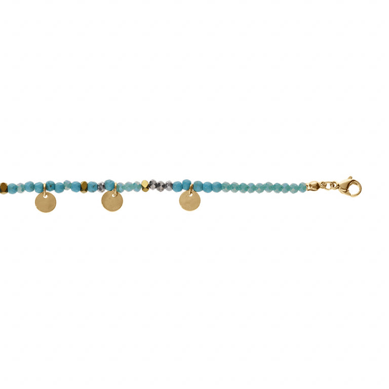 Armband met kwastjes – Gouden staal | Azulin