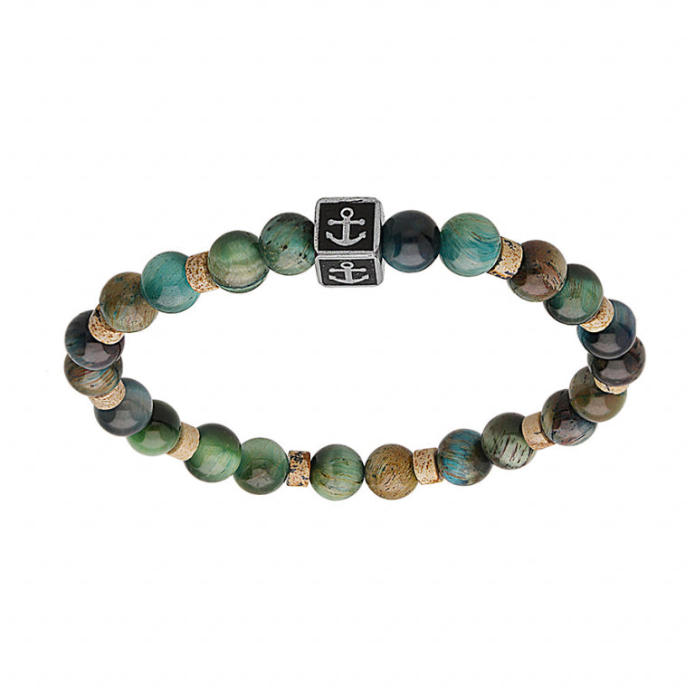 Pulseira Padrão Âncora – Aço Prateado | Azuline