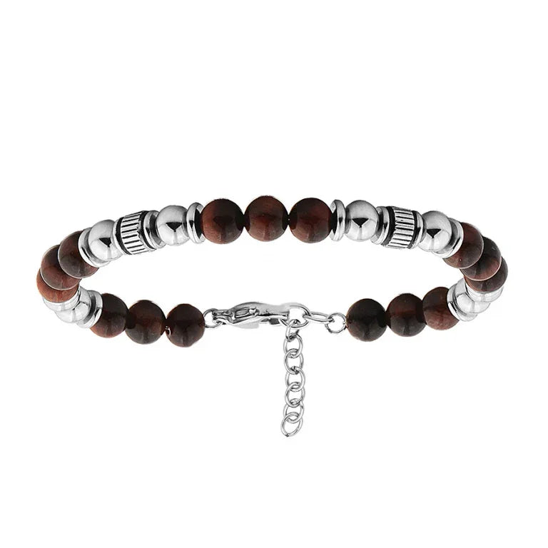 Piedra - Ojo de tigre oscuro - Pulsera