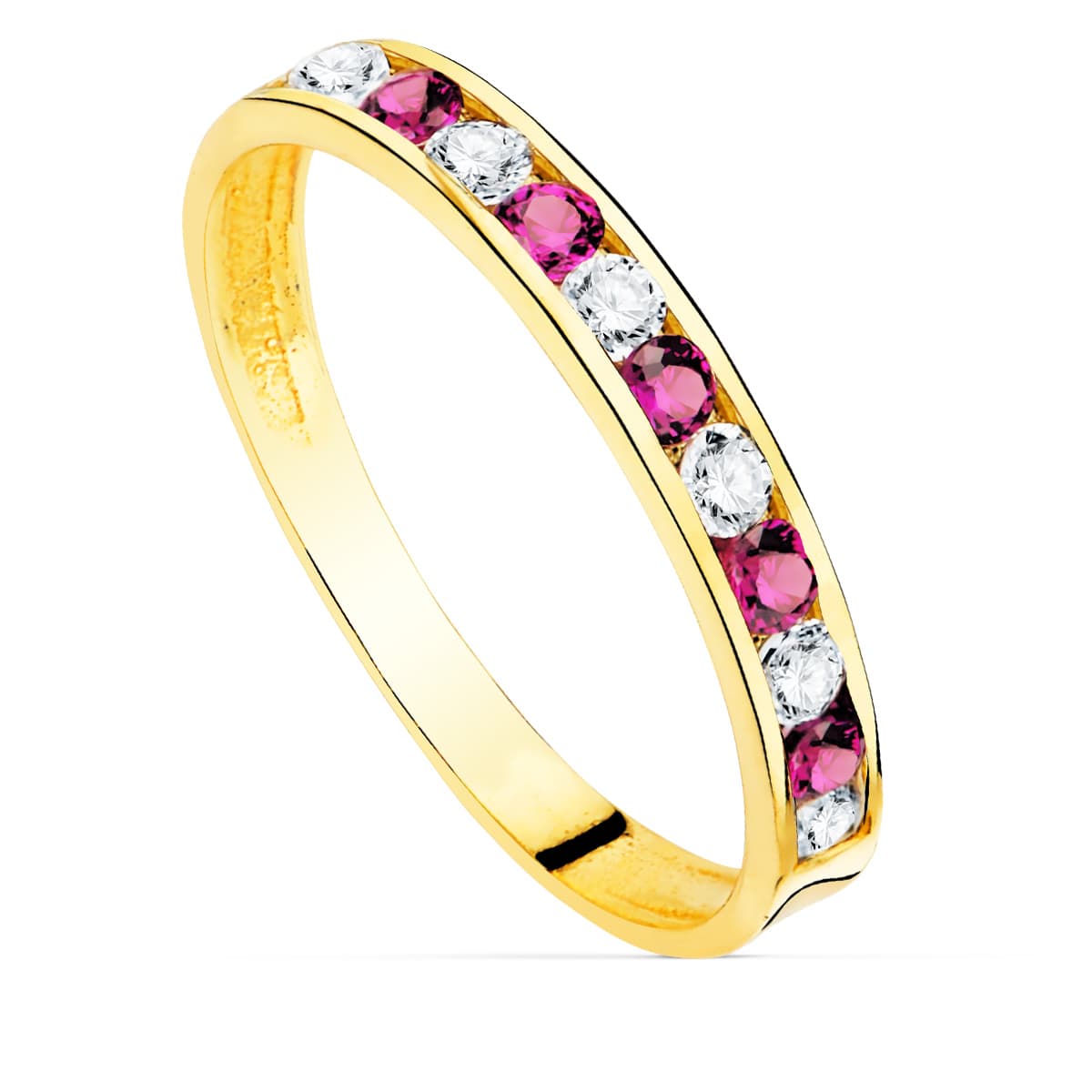 18K gul guld zirkon ring