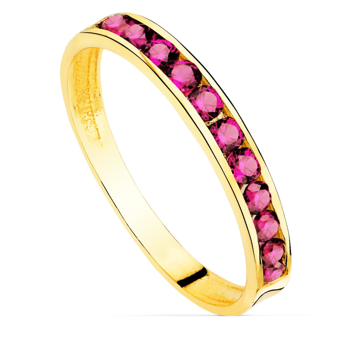 18K gul guld zirkon ring