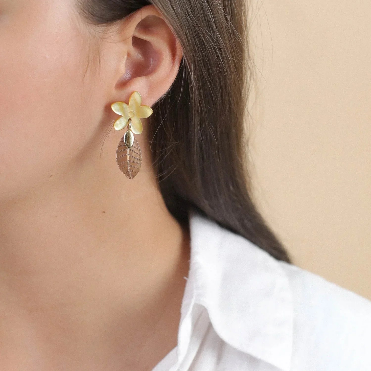 Bahçem - Çiçekler ve Yapraklar - Küpeler - Doğa Bijoux görünümü 2