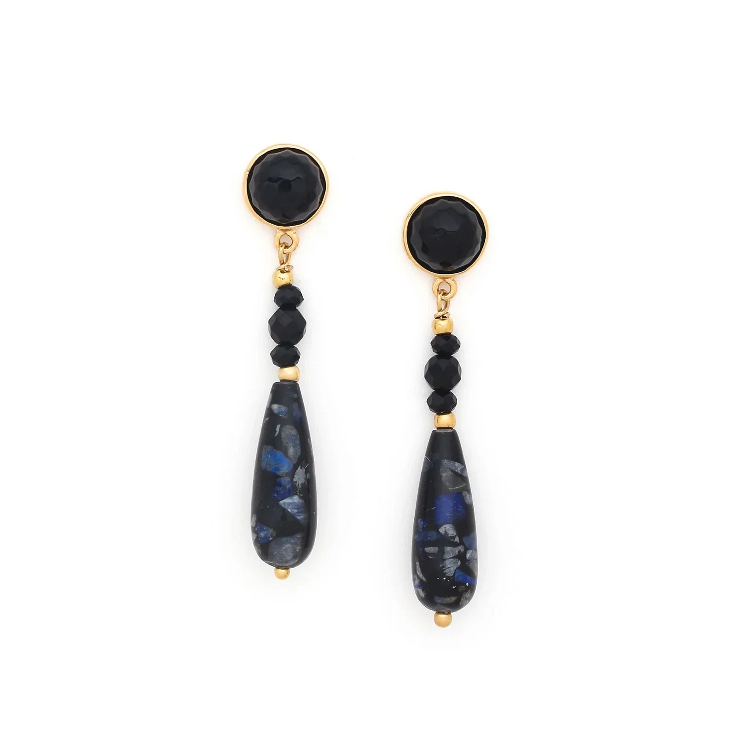 Venezia - Poussoir Goutte Terrazzo - Boucles d'oreilles - Nature Bijoux
