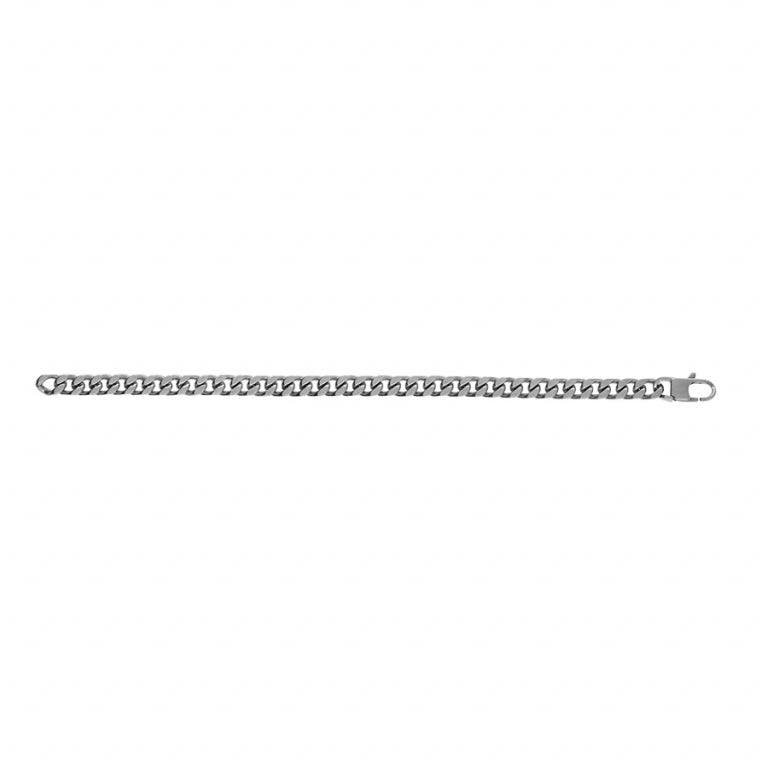 Bracciale a maglia barbazzale - Acciaio argentato | Azuline vista 2