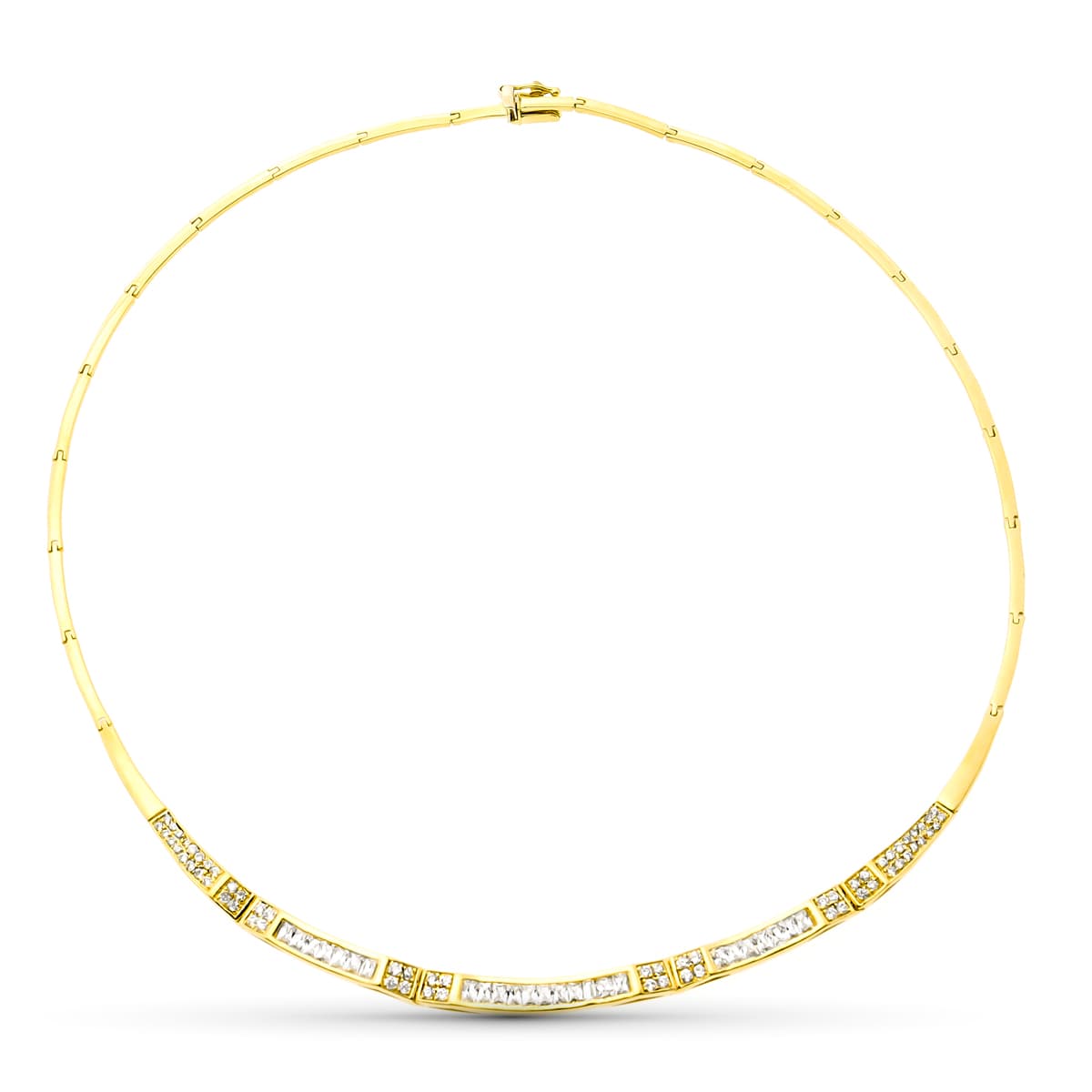 Collar de Oro Amarillo de 18K con Circonitas