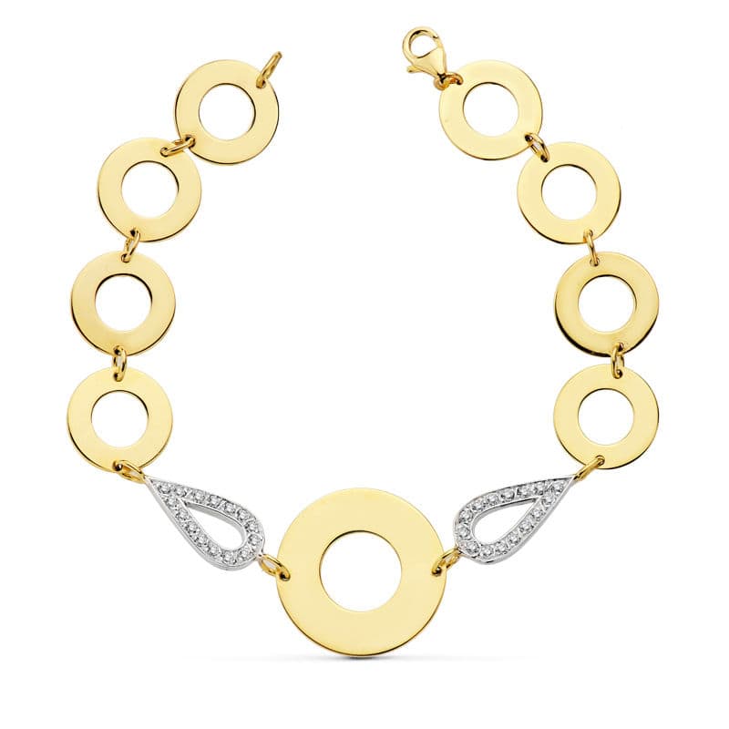 Pulsera Bicolor 18K 195 Cm
