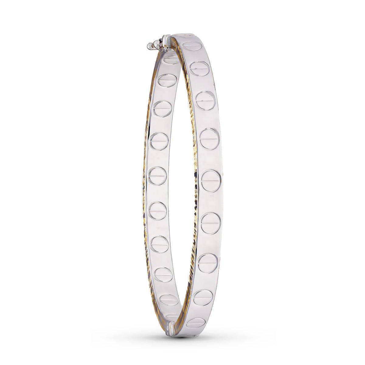 18K Bracelet Or Bicolore 62X6 mm