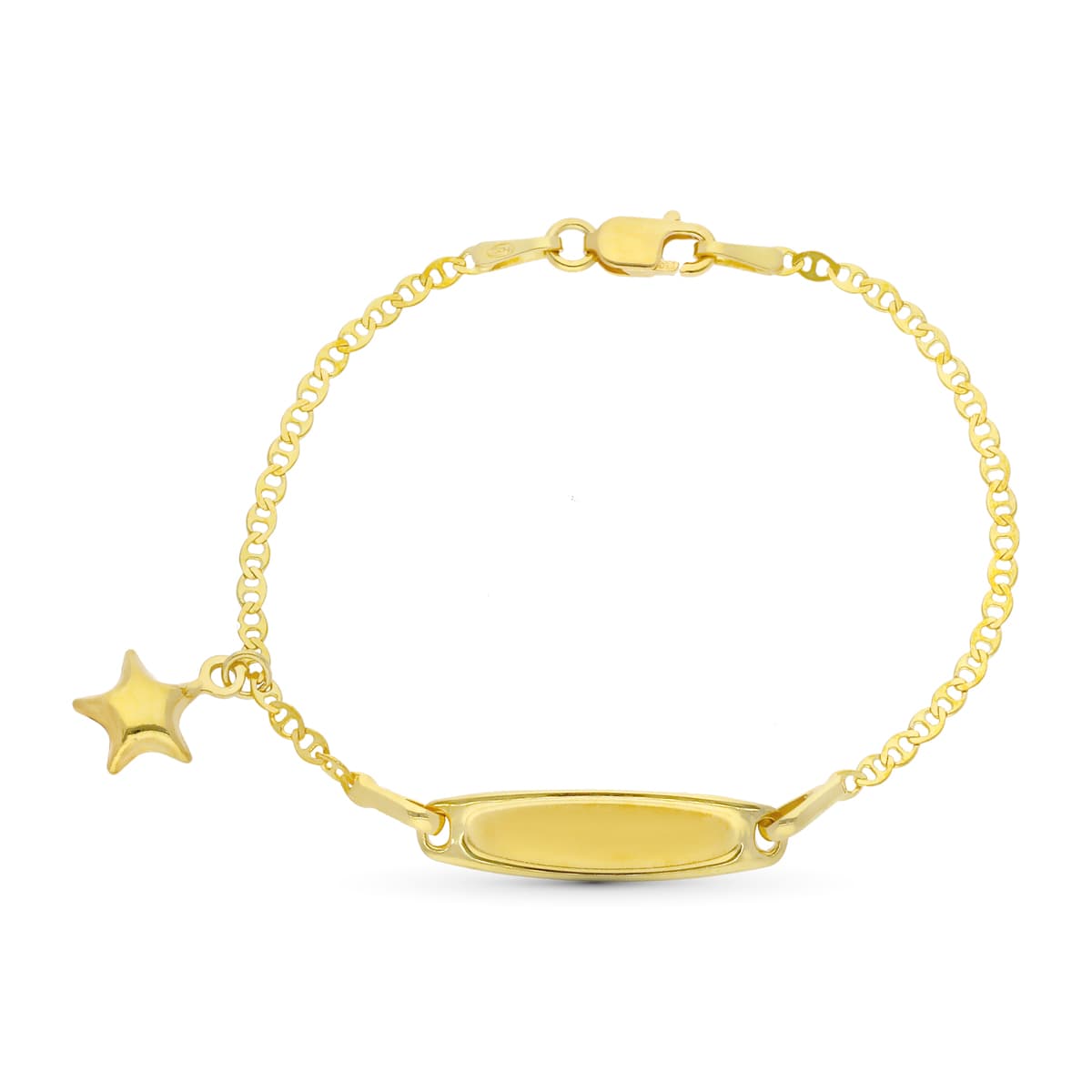 Étoile Gourmette Or Jaune 18K 13 Cm