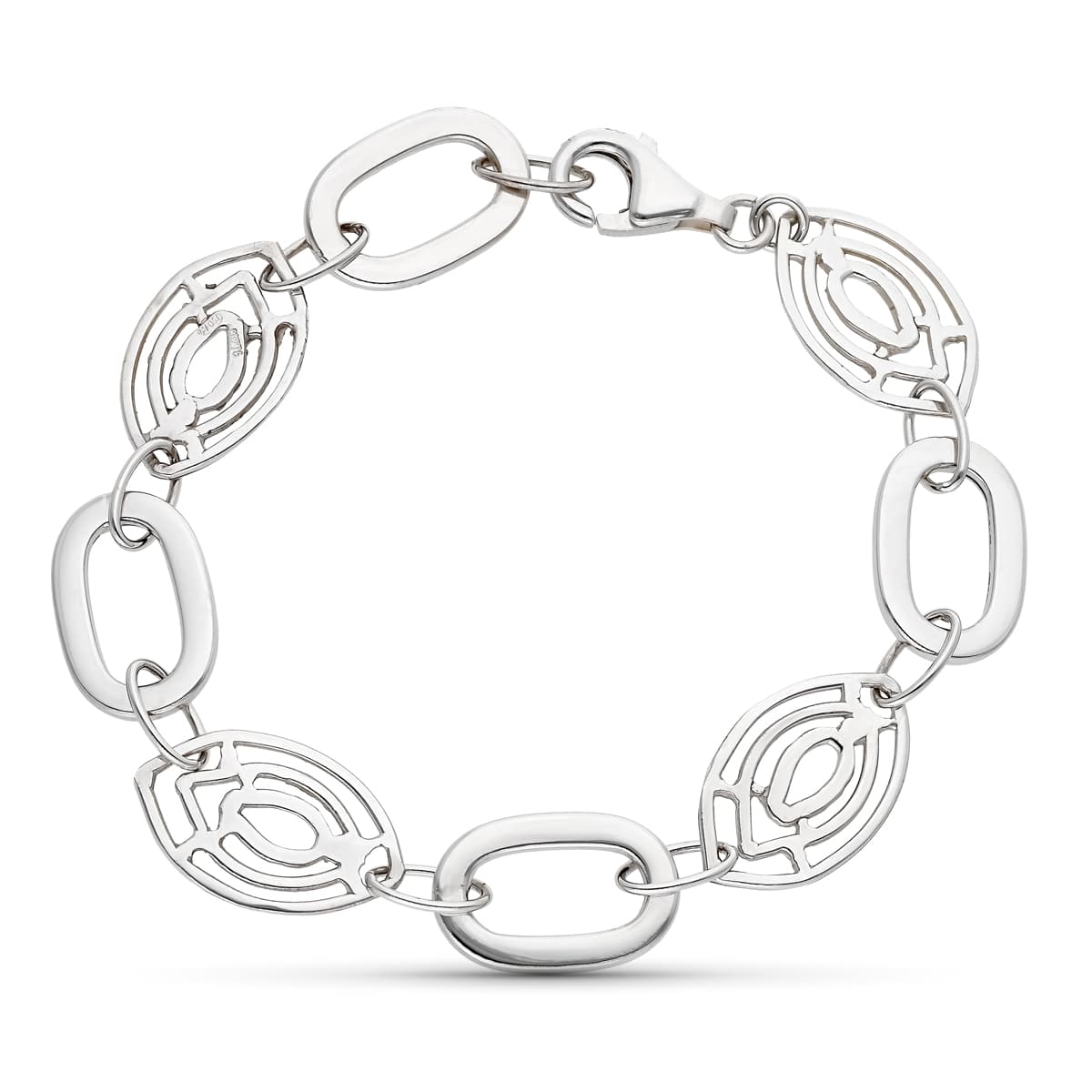 Pulseira em ouro branco 18K 18 cm