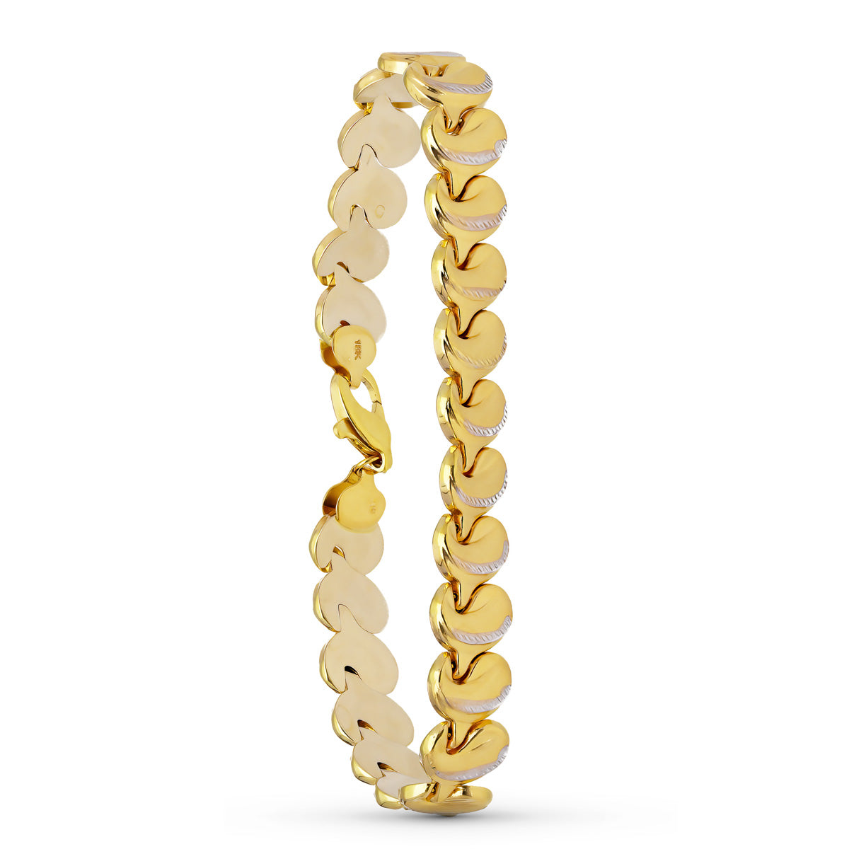 Pulsera Oro Bicolor 18K 20 Cm