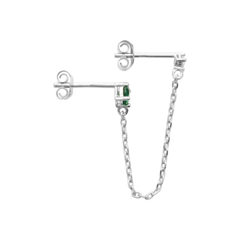 Cadena - Plata - Pendientes vista 2