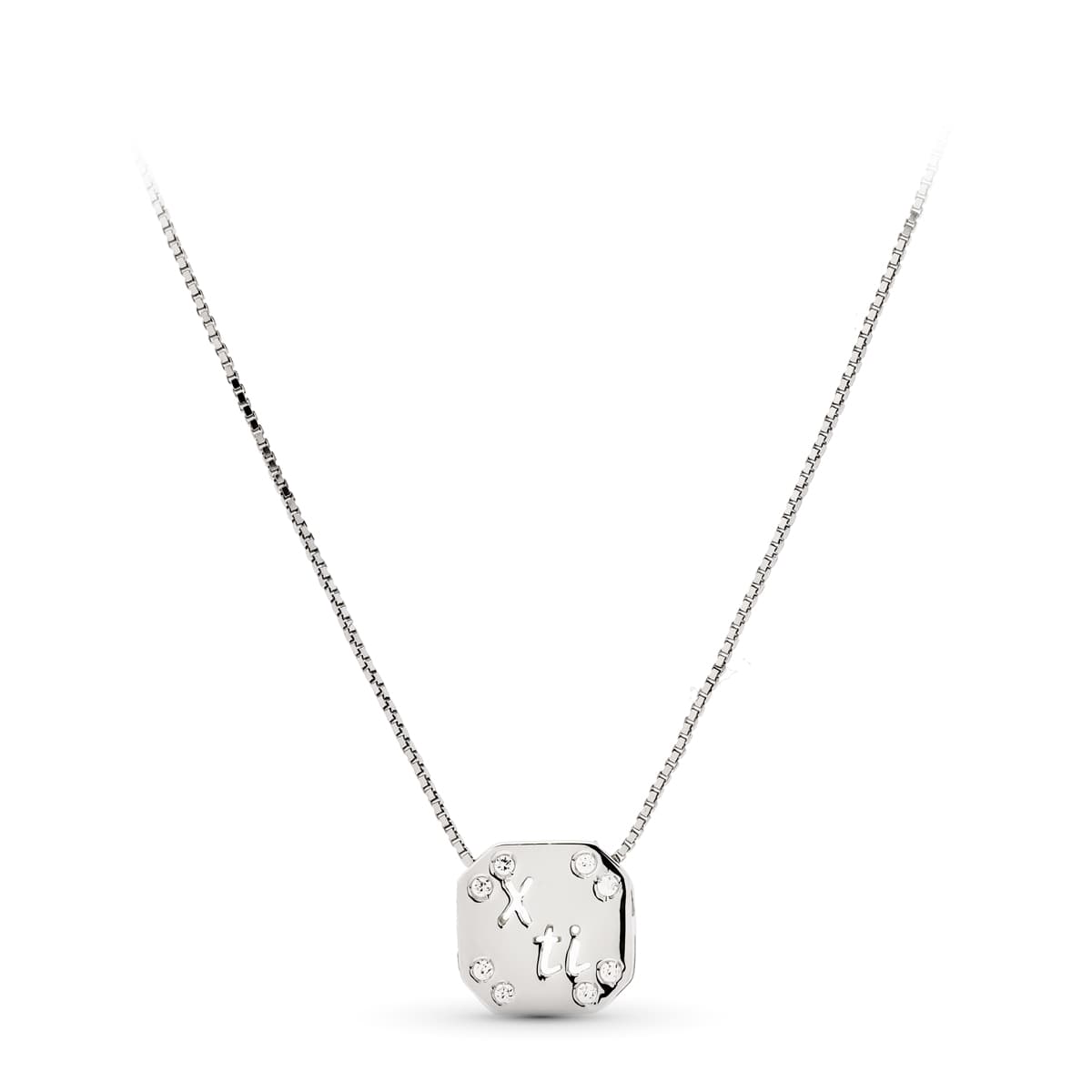 Liefdeshanger in 18K WITgoud met zirkonia