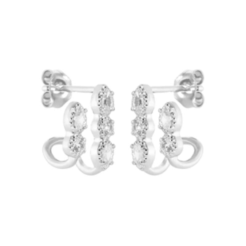 Chips de Circón Doble Abierto – Plata | Azuline