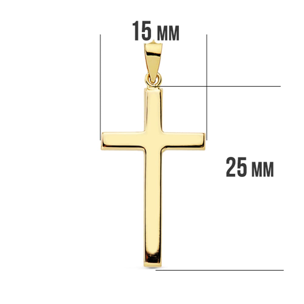 Cruzoro Yellow Smooth Rectangular Stick 18K 27X15 mm