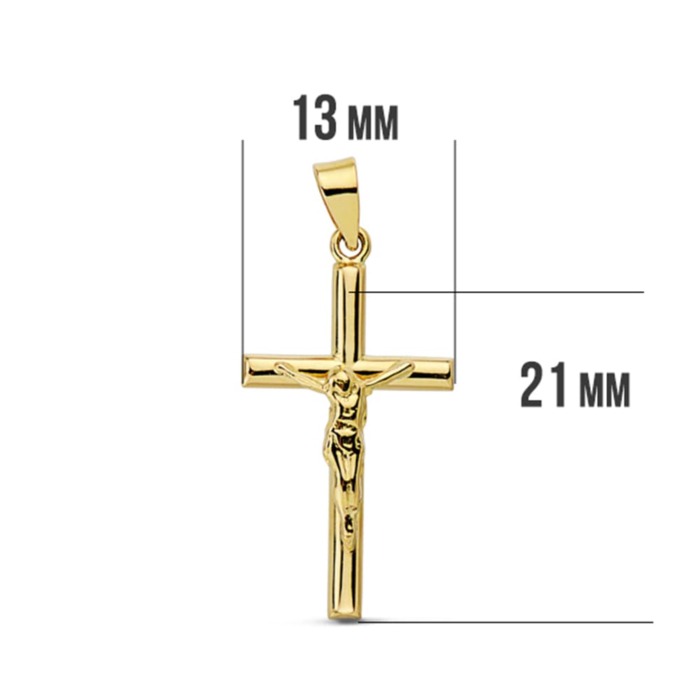 18K gulguldskors med Kristusrund 21X13 mm