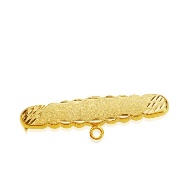 9K gult gull babybrosje 30X8 mm