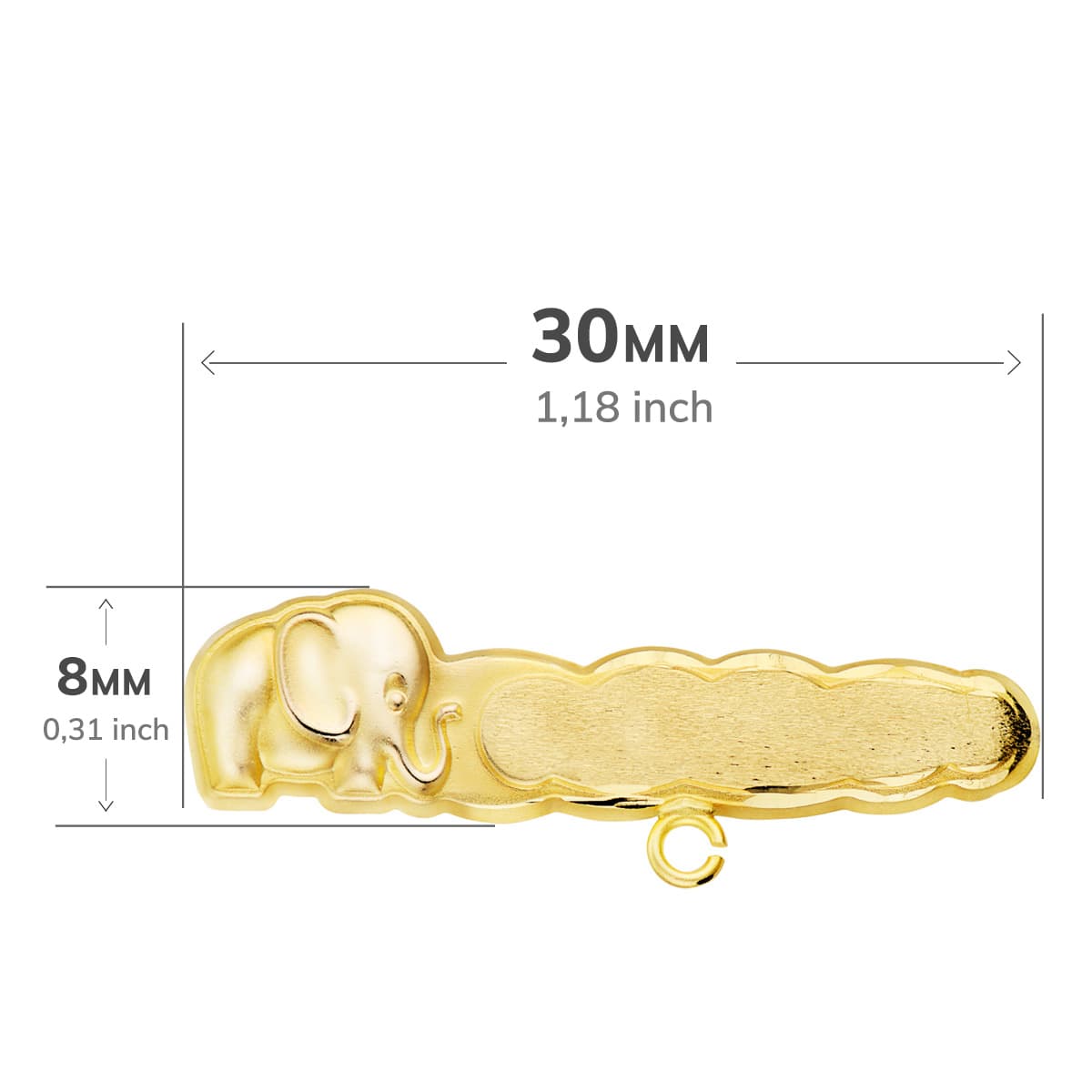 18K gull Baby Pin 30X8 mm