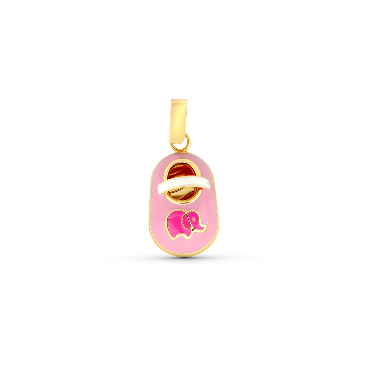 Pendentif en Or Jaune 18K Chaussure Émaillée Couleurs 15X10 mm