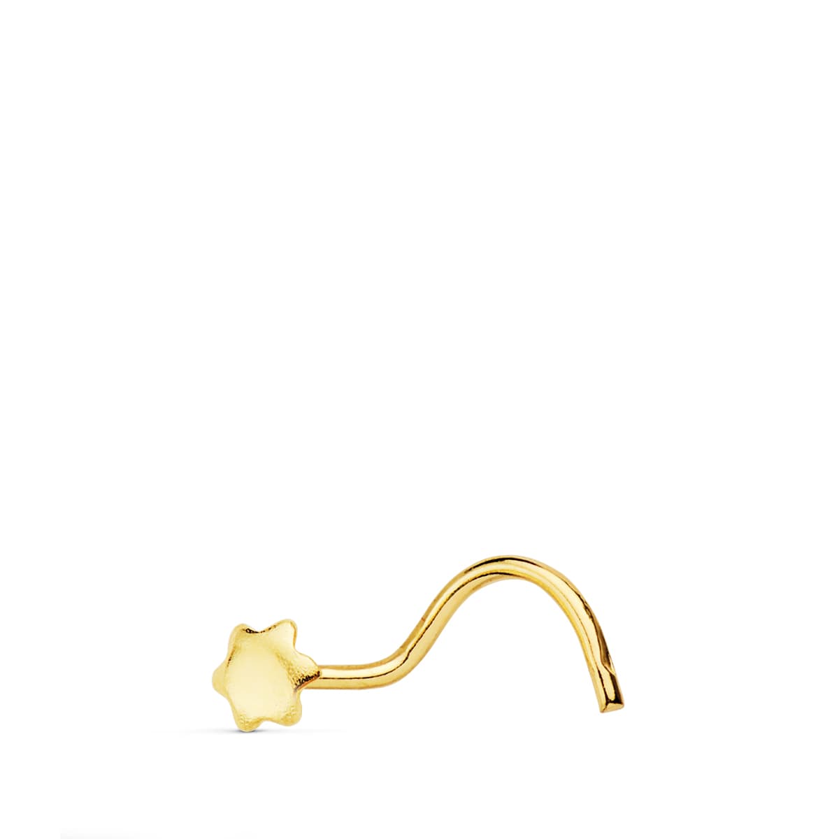 Stern-Nasenpiercing aus 18-karätigem Gelbgold, 3 mm
