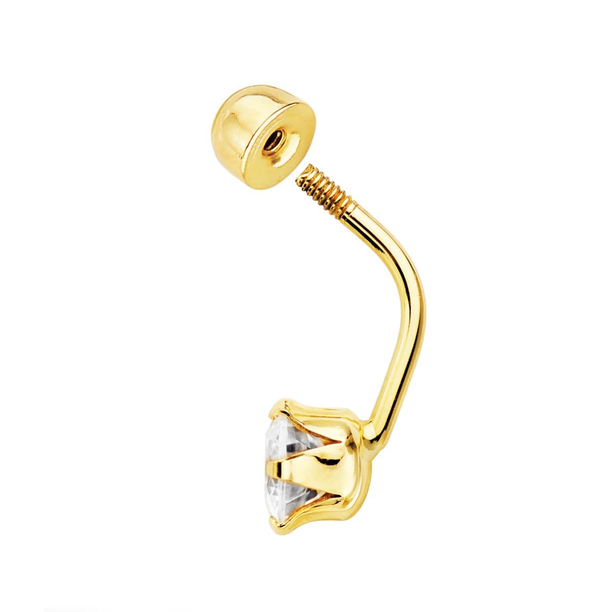 18K sirkon navlepiercing