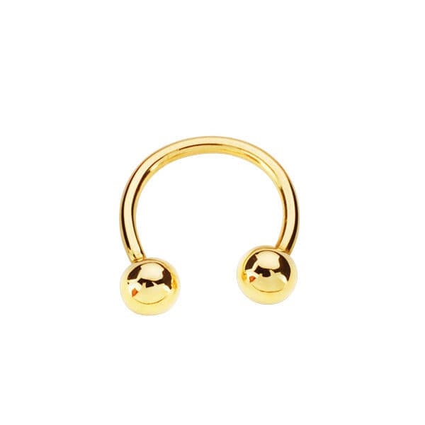 18K Piercing de Mamelon Boule en Or Jaune 4 mm