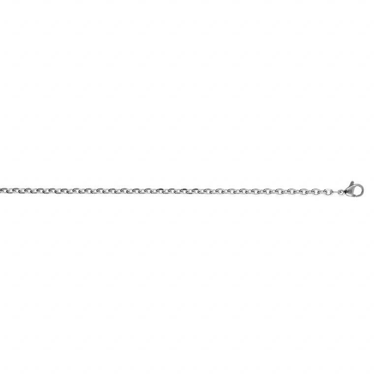 Maille Forçat ketting – zilver staal | Azulin-weergave 2