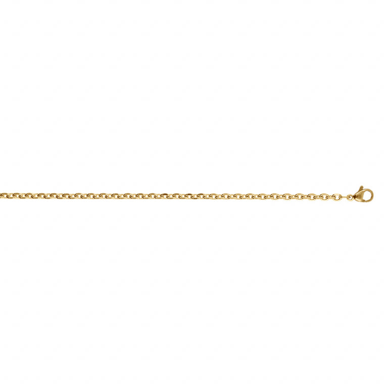 Maille Forçat ketting – Gouden staal | Azulin-weergave 2