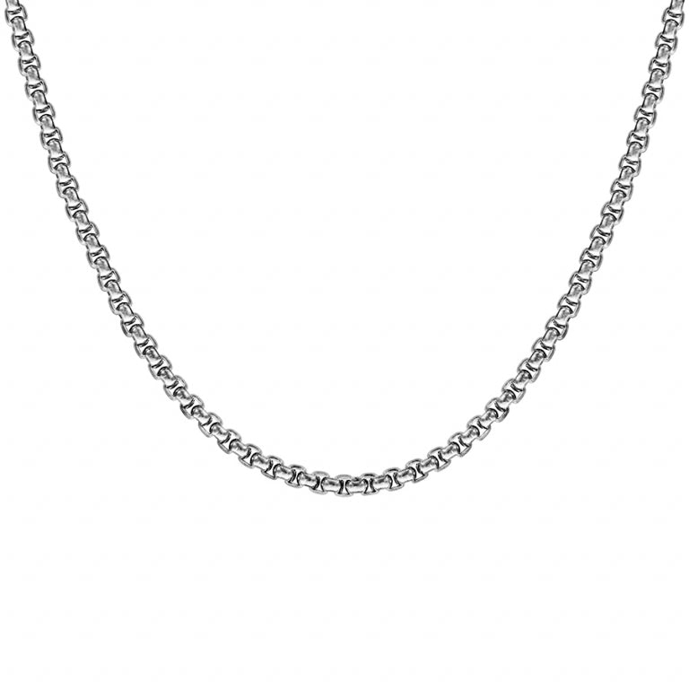 Vierkante Jaséron-ketting – zilverstaal | Azulin-weergave 2