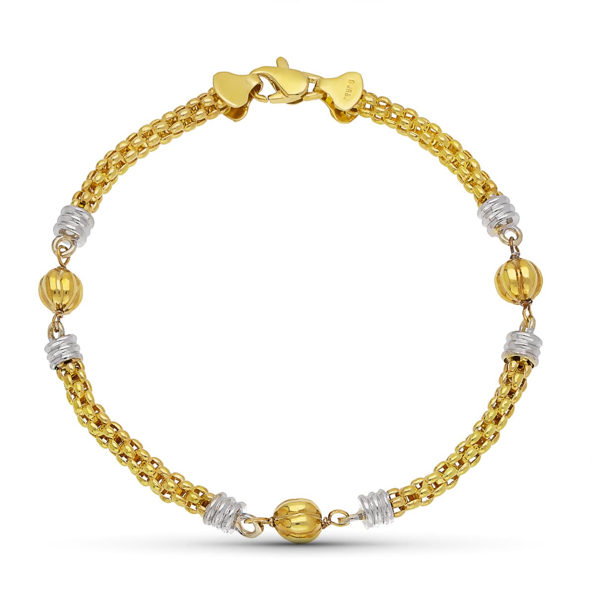 18K Bracelet en Or Bicolore