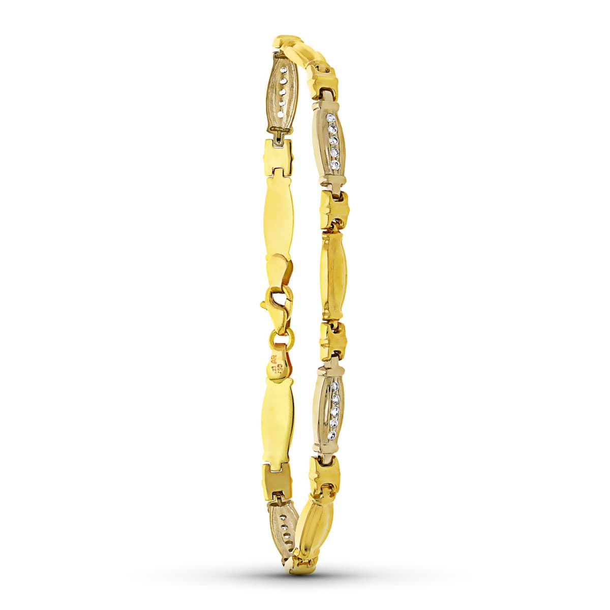 Pulseira em ouro bicolor 18K