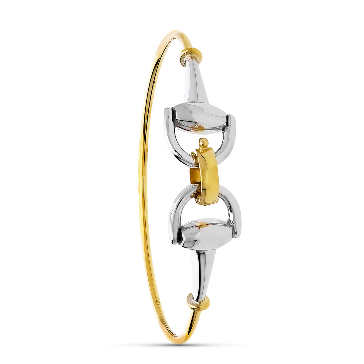 Bracelet Rigide en Or Bicolore 18 Carats